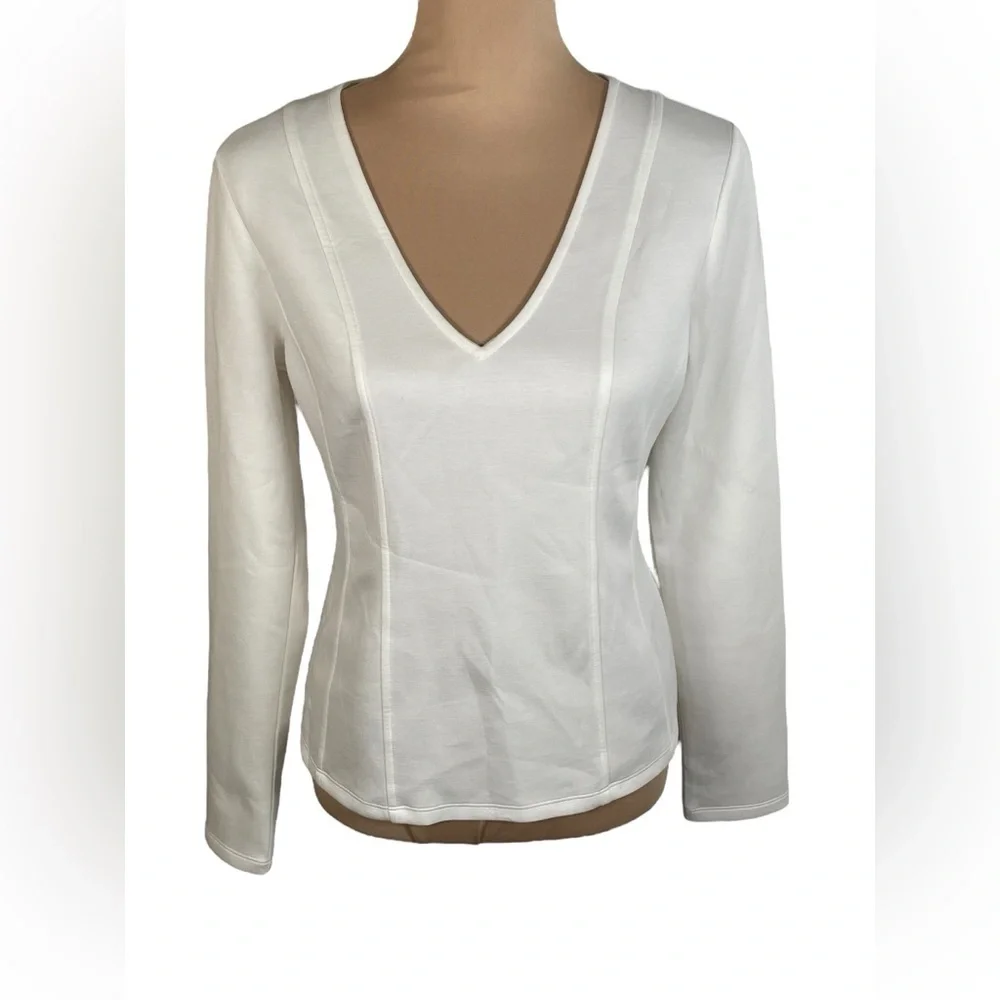 BANANA REPUBLIC ~ SOFT TOUCH SCUBA FITTED TOP‎ MEDIUM